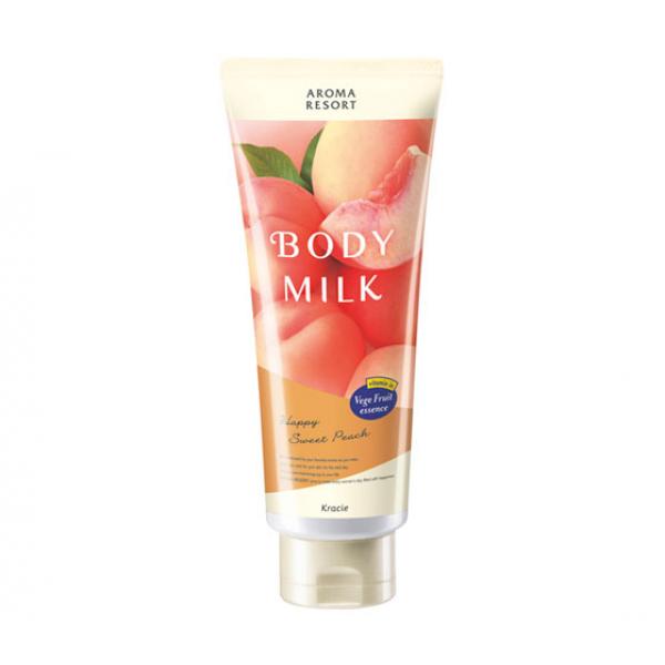 肌美精AROMA RESORT甜蜜蜜桃香氛保湿身体乳200g